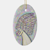 Guardian Angel Art Custom Holiday Gift Ornaments Keramisch Ornament (Rechts)