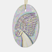 Guardian Angel Art Custom Holiday Gift Ornaments Keramisch Ornament (Links)