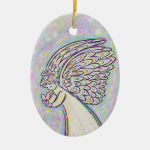 Guardian Angel Art Custom Holiday Gift Ornaments Keramisch Ornament