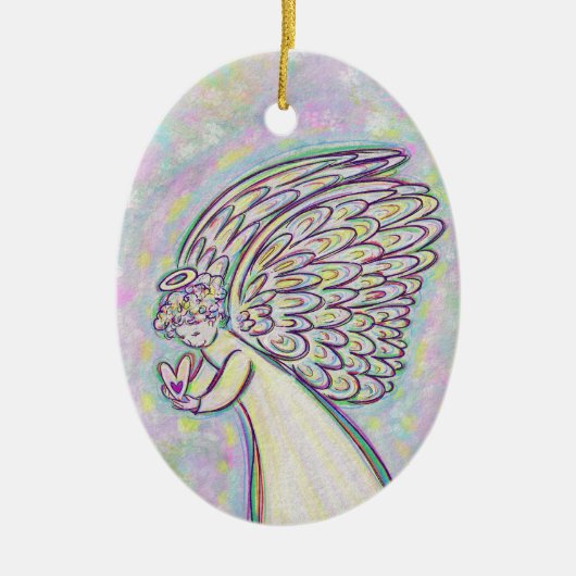 Guardian Angel Art Custom Holiday Gift Ornaments Keramisch Ornament (Voorkant)