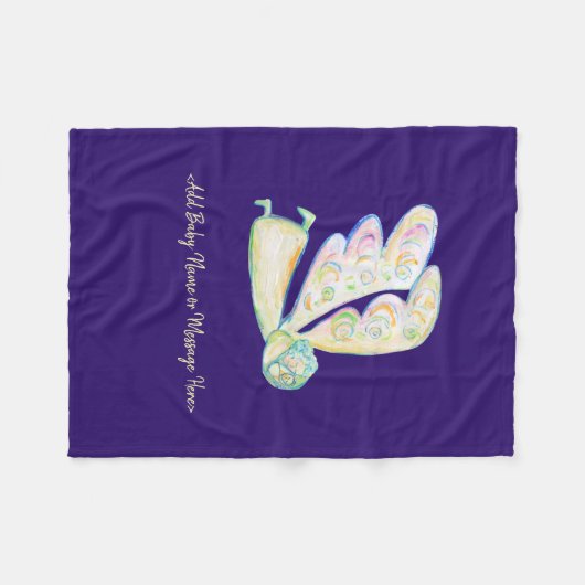 Guardian Angel Art Custom Soft Fleece Blanket (Voorkant (Horizontaal))