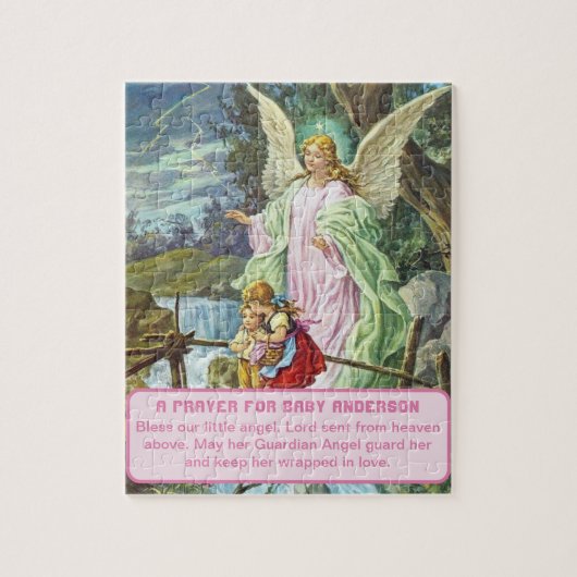 Guardian Angel Baby Girl Keepsake Legpuzzel (Verticaal)
