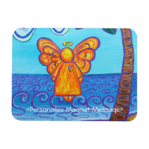 Guardian Angel Beach Art Custom Rechthoekmagneten Magneet