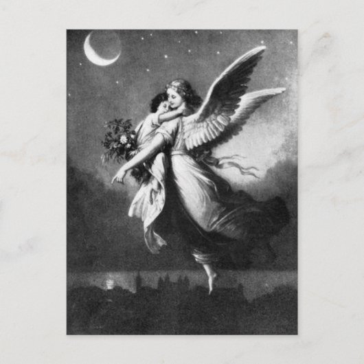 Guardian Angel bij nacht Briefkaart (Voorkant)