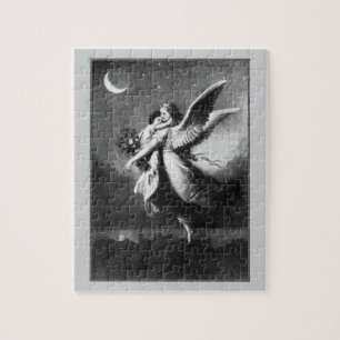 Guardian Angel bij nacht Jigzaag Puzzle Legpuzzel