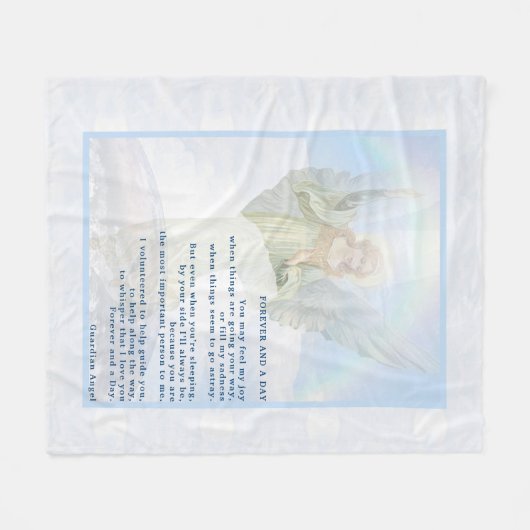 Guardian Angel Blanket Fleece Deken (Voorkant (Horizontaal))
