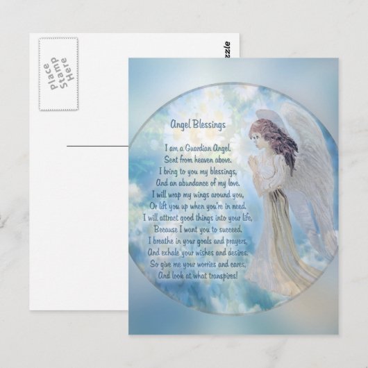 Guardian Angel Blessings Briefkaart (Voorkant / Achterkant)