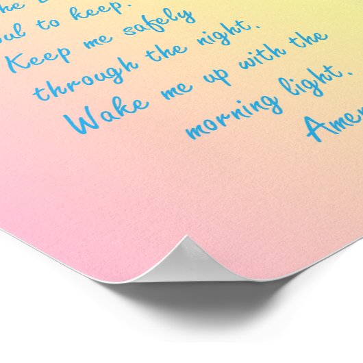 Guardian Angel Boy Evening Prayer Poster (Hoek)