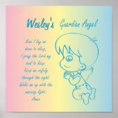 Guardian Angel Boy Evening Prayer Poster (Voorkant)