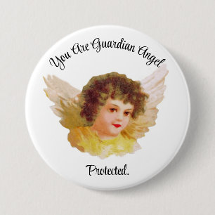 Guardian Angel Button Pin