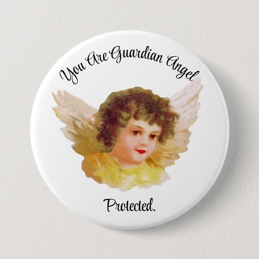 Guardian Angel Button Pin (Voorkant)