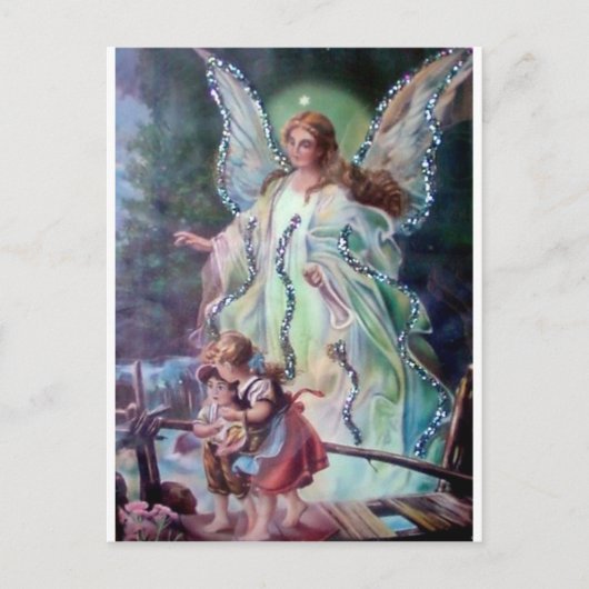 GUARDIAN ANGEL c. 1900 Briefkaart (Voorkant)