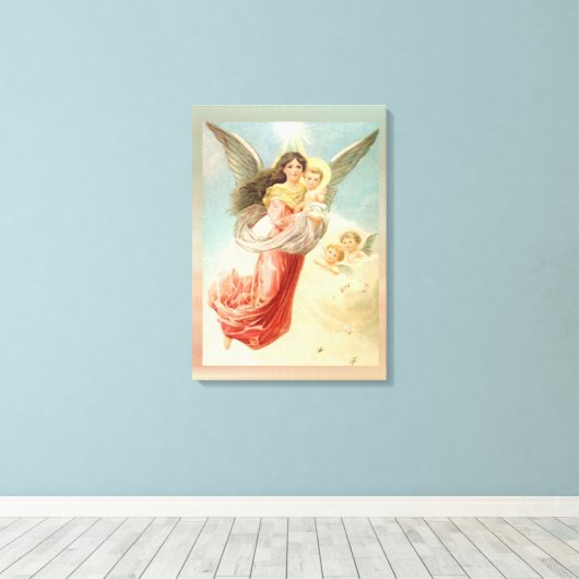 Guardian Angel Canvas Afdruk (Insitu (Houten vloer))