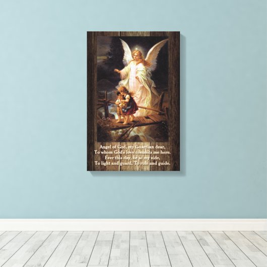  Guardian Angel Canvas Afdruk (Insitu (Houten vloer))