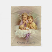 Guardian Angel Cherubs Baby Cloud Personaliseren Fleece Deken (Voorkant)