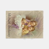 Guardian Angel Cherubs die boven de Baby bidden Fleece Deken (Voorkant (Horizontaal))