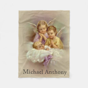 Guardian Angel Cherubs die boven de Baby bidden Fleece Deken