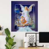 Guardian Angel, Children and Bridge (exclusief) Poster (Thuiskantoor)
