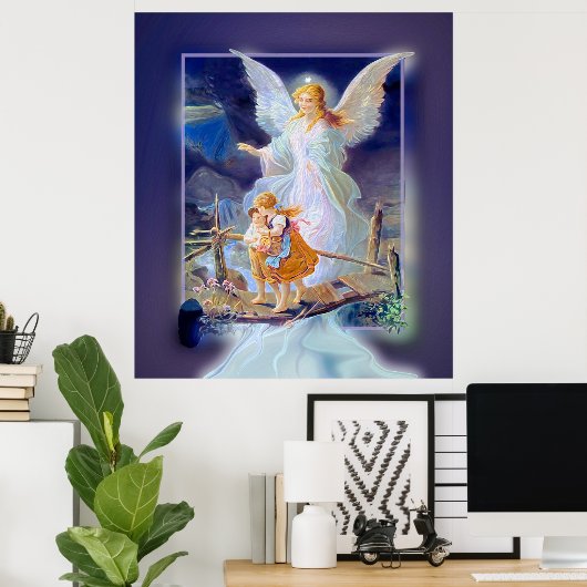 Guardian Angel, Children and Bridge (exclusief) Poster (Thuiskantoor)