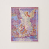 Guardian Angel, Children and Bridge in Pastel Legpuzzel (Verticaal)