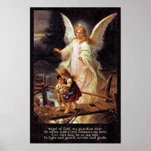 Guardian Angel, Children, Bridge en Poem Poster