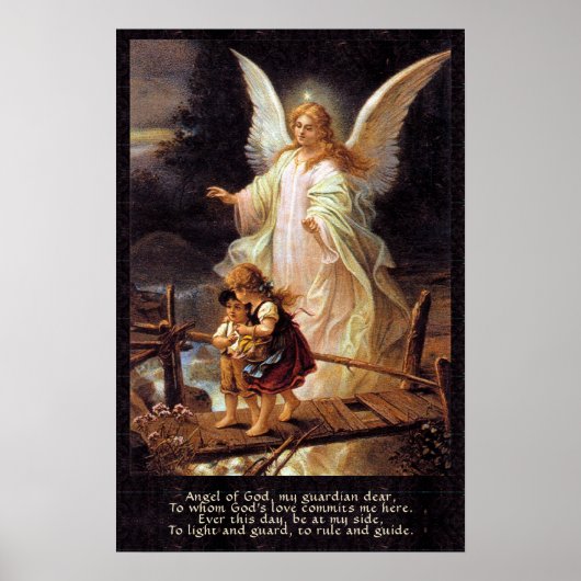 Guardian Angel, Children, Bridge en Poem Poster (Voorkant)