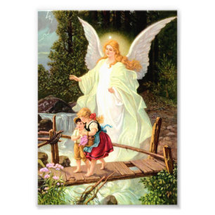 Guardian Angel Children Bridge Lindberg Foto Afdruk