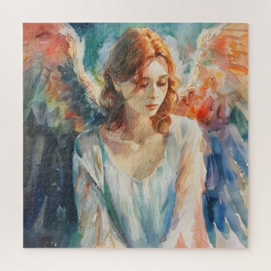 Guardian Angel Christendom Waterverf Legpuzzel (Verticaal)