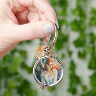 Guardian Angel Christendom Waterverf Sleutelhanger