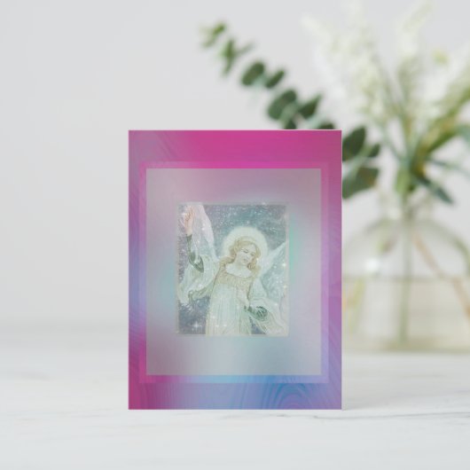 Guardian Angel Collage van Amelia Carrie Briefkaart (Staand voorkant)