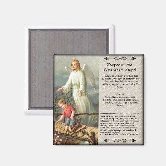 Guardian Angel Custom Koelkast Magnet (Voorkant / Achterkant)