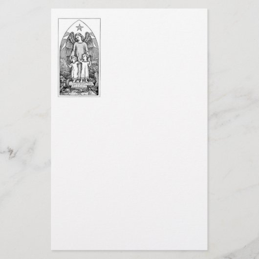 Guardian Angel die kinderen beschermt Briefpapier (Voorkant)