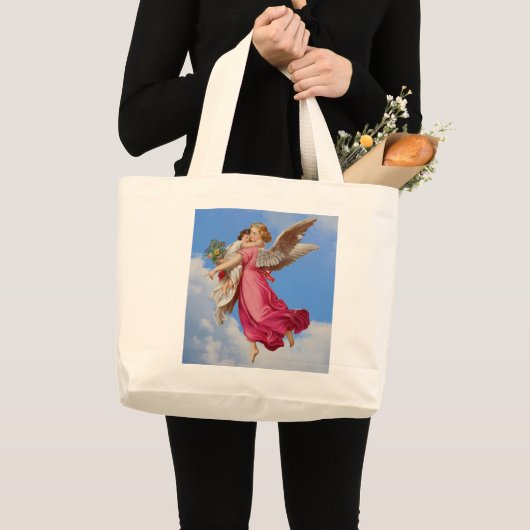 Guardian Angel en Child Bag Grote Tote Bag (Voorkant (product))
