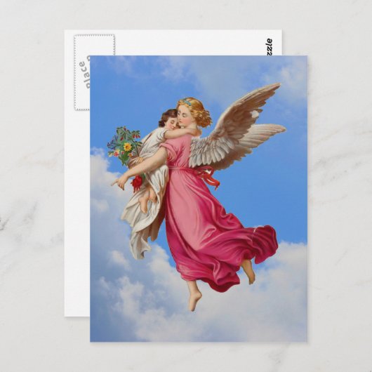 Guardian Angel en Child Briefkaart (Voorkant / Achterkant)