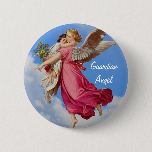 Guardian Angel en Child Inspirerend Button (Voorkant)