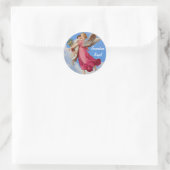 Guardian Angel en Child Inspirerend Ronde Sticker (Tas)
