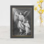 Guardian Angel en Child Kaart (Gele Bloem)