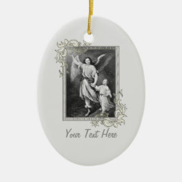 Guardian Angel en Child Keramisch Ornament