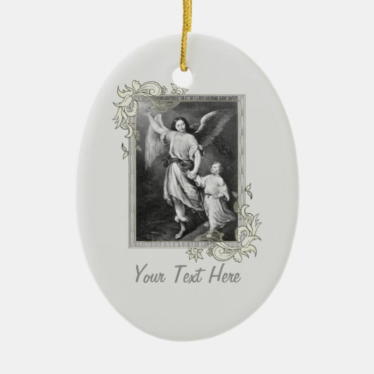 Guardian Angel en Child Keramisch Ornament (Voorkant)