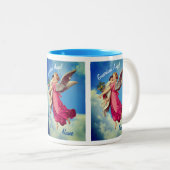 Guardian Angel en Child Personalized Tweekleurige Koffiemok (Voorkant rechts)