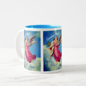 Guardian Angel en Child Personalized Tweekleurige Koffiemok (Voorkant links)