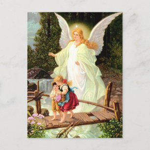 Guardian Angel en Children  Painting Briefkaart