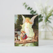 Guardian Angel en Children Painting Briefkaart (Staand voorkant)