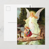 Guardian Angel en Children Painting Briefkaart (Voorkant / Achterkant)