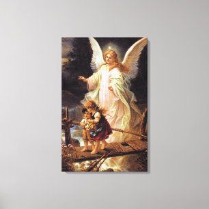 Guardian Angel en Kinderen Canvas Afdruk