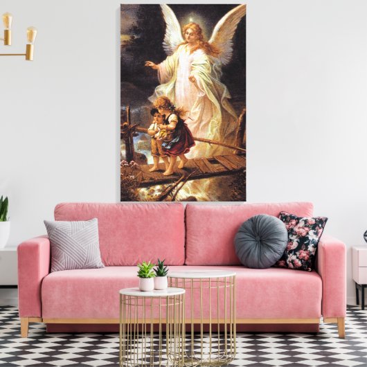 Guardian Angel en Kinderen Canvas Afdruk (Insitu (Woonkamer))