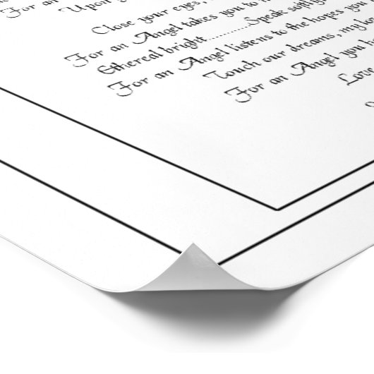 Guardian Angel en Poetry Poster (Hoek)