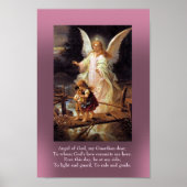 Guardian Angel en twee kinderen Poster (Voorkant)