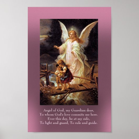 Guardian Angel en twee kinderen Poster (Voorkant)