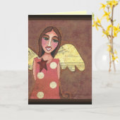 GUARDIAN ANGEL - engelachtig wenskaart Kaart (Gele Bloem)